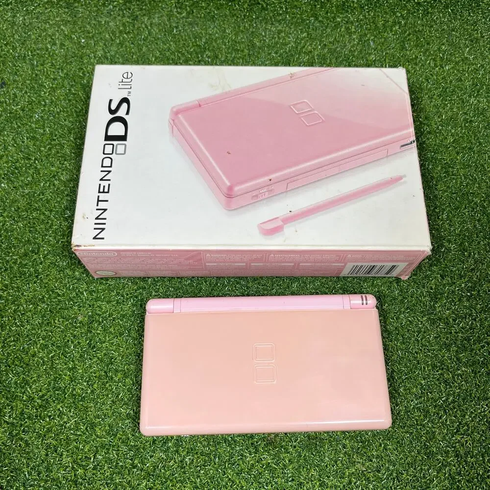 Nintendo DSLite Pink Handheld Console USG-001 Tested Dead Pixels Top Screen